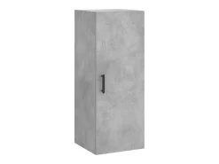 Aparador alto Gris hormigón 34,5x34x180 cm Madera de ingeniería