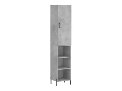 Aparador alto Gris hormigón 34,5x34x180 cm Madera de ingeniería
