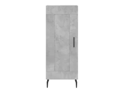 Aparador alto Gris hormigón 34,5x34x180 cm Madera de ingeniería