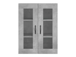 Aparador alto Gris hormigón 69,5x34x180 cm Madera de ingeniería