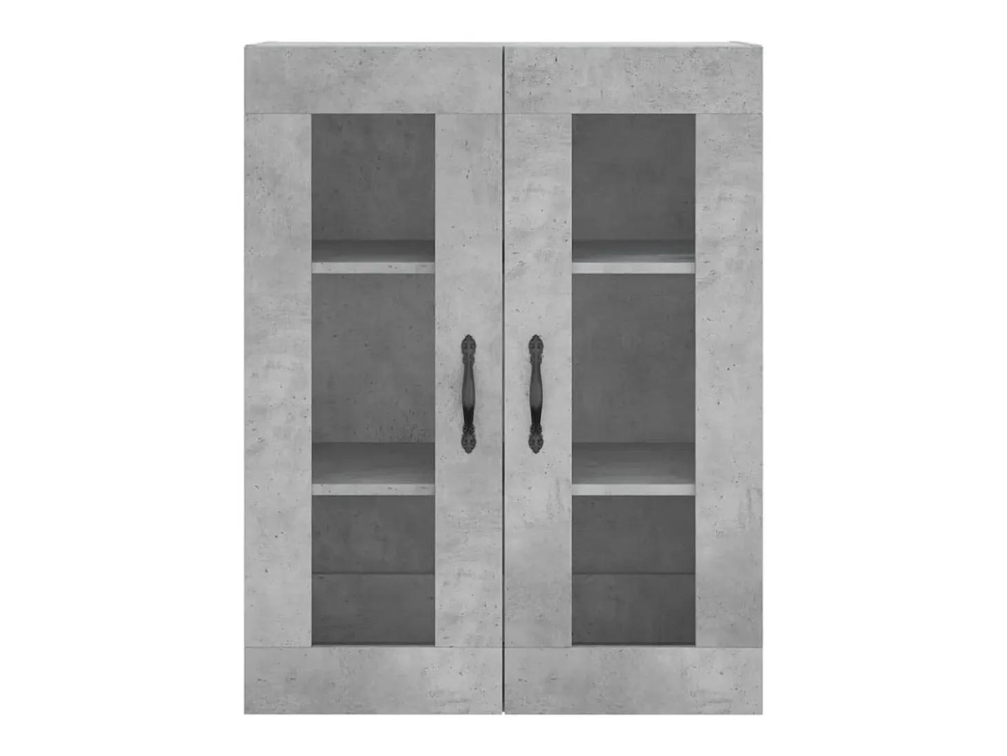 Aparador alto Gris hormigón 69,5x34x180 cm Madera de ingeniería
