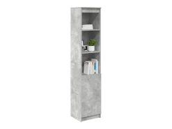 Aparador alto gris hormigón 37,5x35x180 cm madera de ingeniería