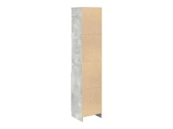 Aparador alto gris hormigón 37,5x35x180 cm madera de ingeniería
