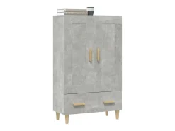 Aparador alto Gris hormigón 70x31x115 cm Madera de ingeniería
