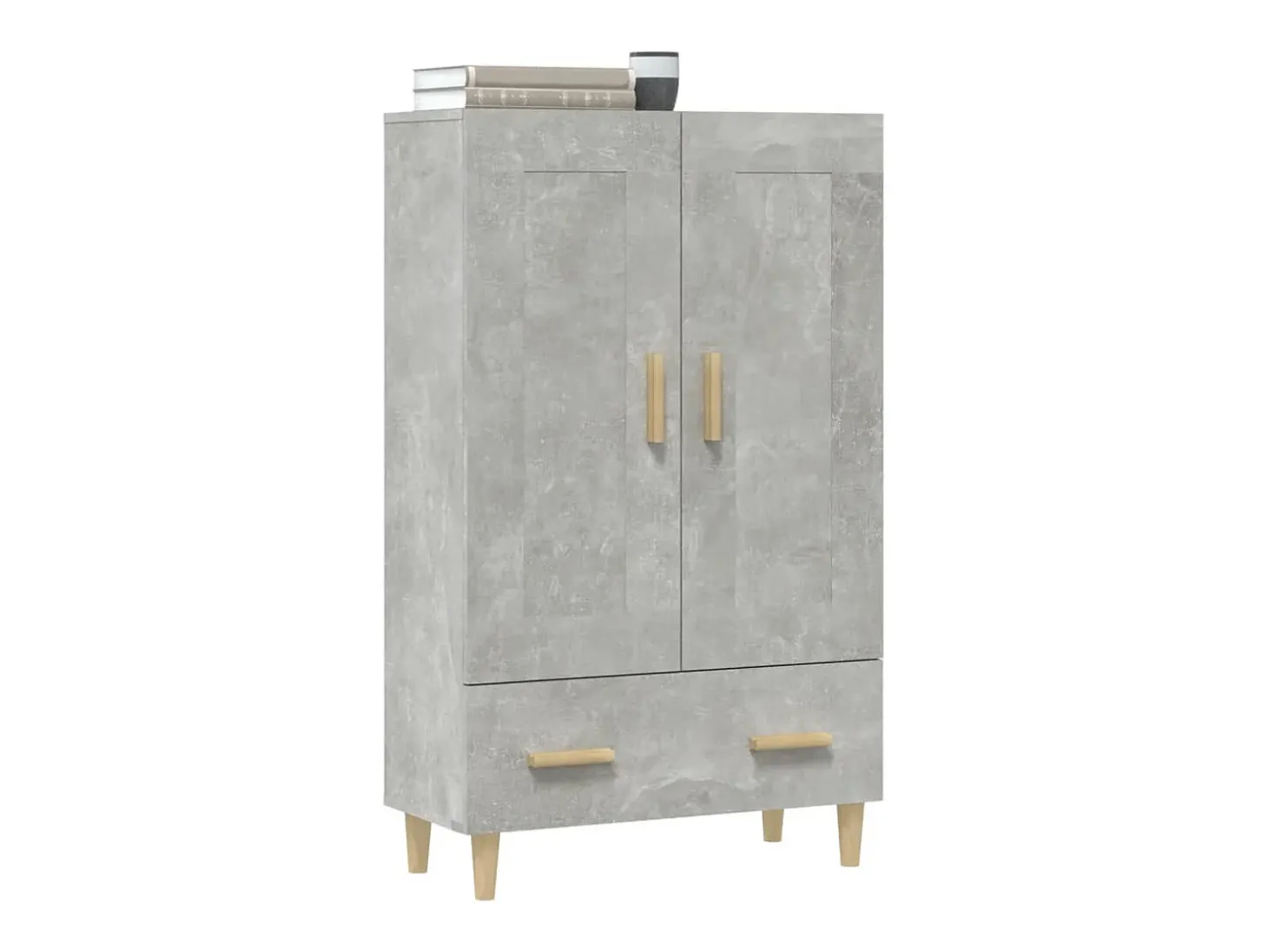 Aparador alto Gris hormigón 70x31x115 cm Madera de ingeniería