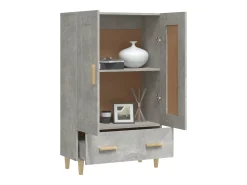 Aparador alto Gris hormigón 70x31x115 cm Madera de ingeniería