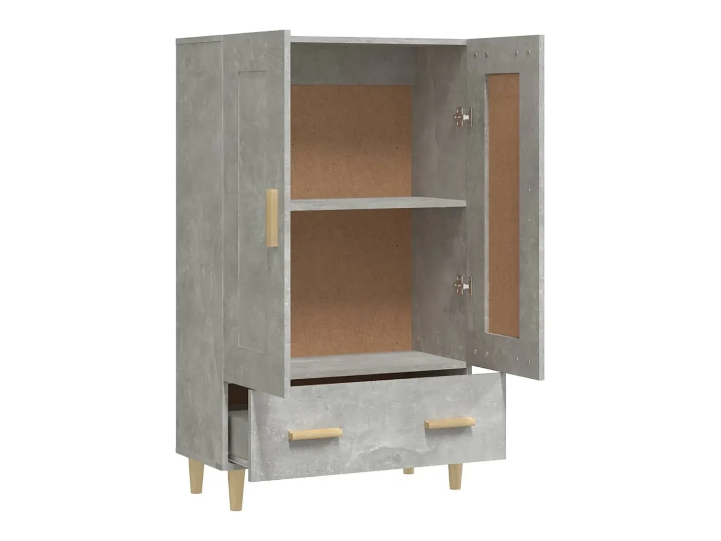 Aparador alto Gris hormigón 70x31x115 cm Madera de ingeniería