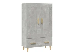 Aparador alto Gris hormigón 70x31x115 cm Madera de ingeniería