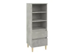 Aparador alto Gris hormigón 40x36x110 cm Madera de ingeniería