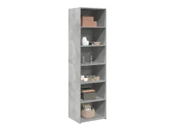Aparador alto gris hormigón 50x41x185 cm madera de ingeniería