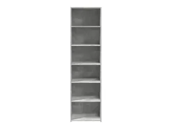 Aparador alto gris hormigón 50x41x185 cm madera de ingeniería