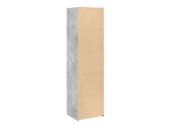 Aparador alto gris hormigón 50x41x185 cm madera de ingeniería