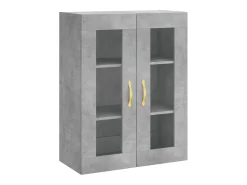 Aparador alto Gris hormigón 69,5x34x180 cm Madera de ingeniería