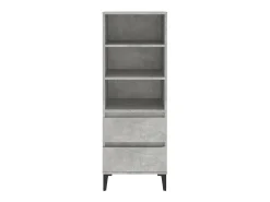 Aparador alto Gris hormigón 40x36x110 cm Madera de ingeniería