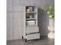 Aparador alto Gris hormigón 40x36x110 cm Madera de ingeniería