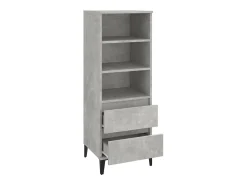 Aparador alto Gris hormigón 40x36x110 cm Madera de ingeniería