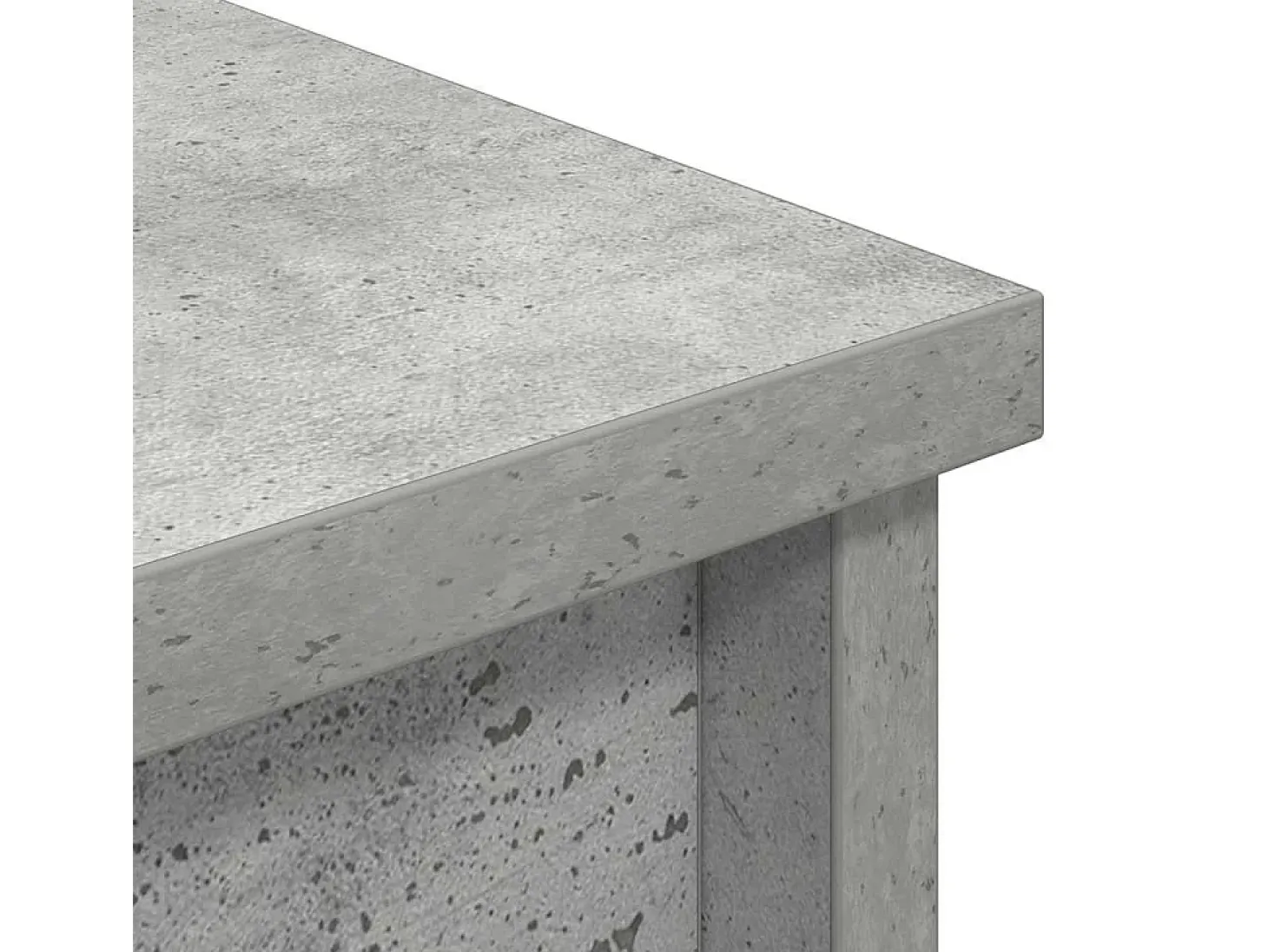 Aparador alto gris hormigón 37,5x35x180 cm madera de ingeniería