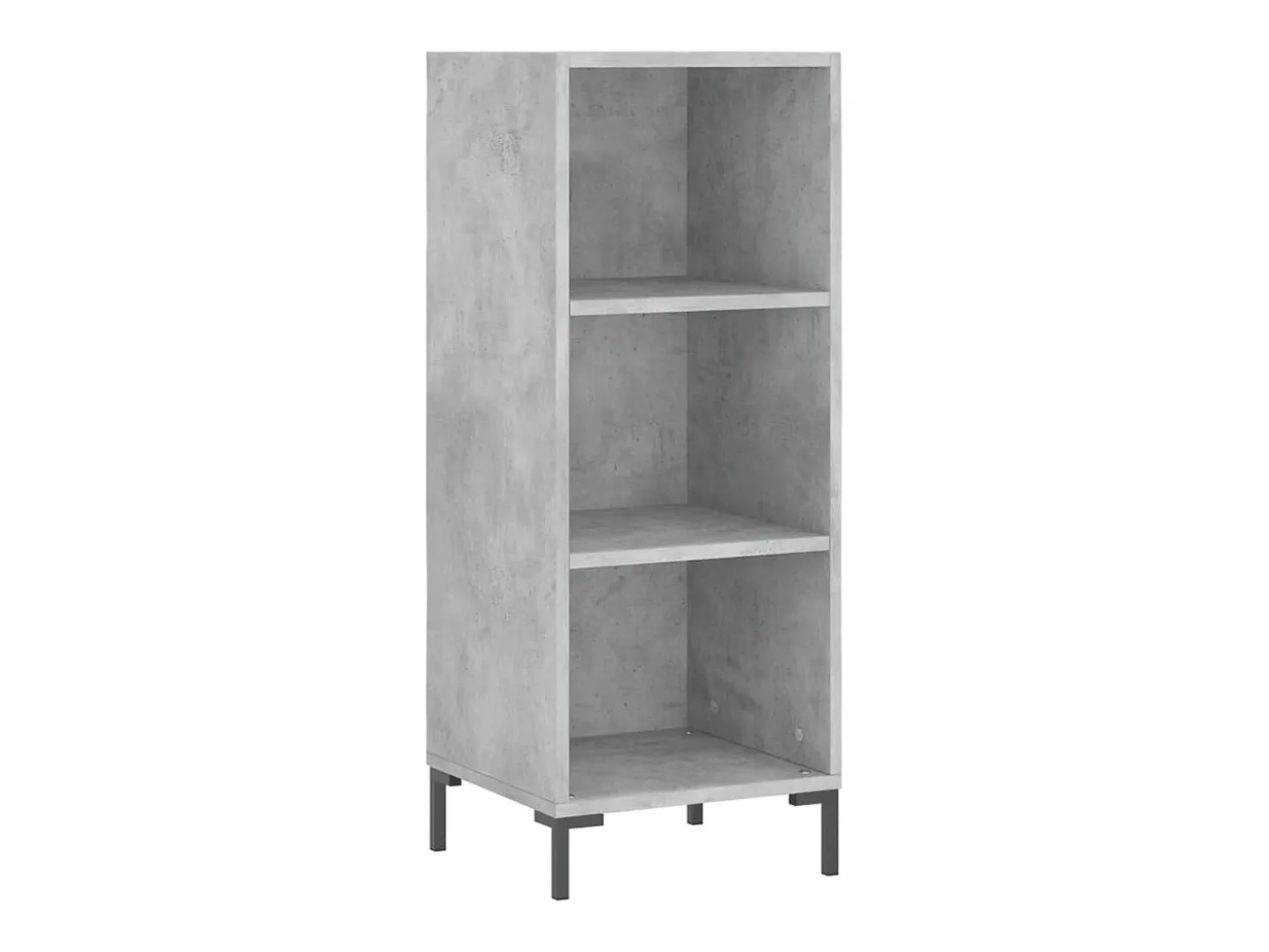 Aparador alto Gris hormigón 34,5x34x180 cm Madera de ingeniería