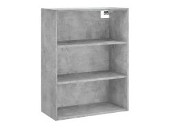 Aparador alto Gris hormigón 69,5x34x180 cm Madera de ingeniería