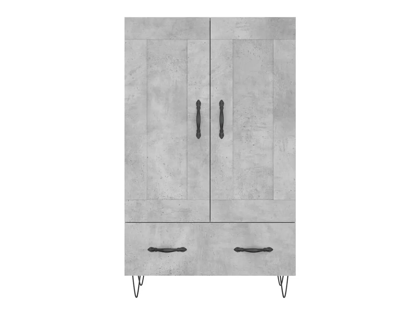 Aparador alto gris hormigón 69,5x31x115 cm madera de ingeniería