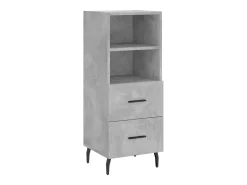 Aparador alto Gris hormigón 34,5x34x180 cm Madera de ingeniería