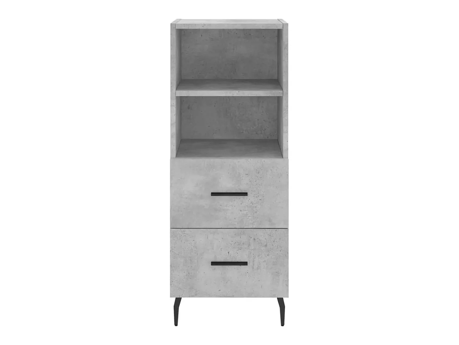 Aparador alto Gris hormigón 34,5x34x180 cm Madera de ingeniería