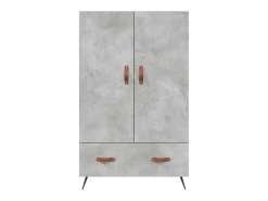 Aparador alto gris hormigón 69,5x31x115 cm madera de ingeniería