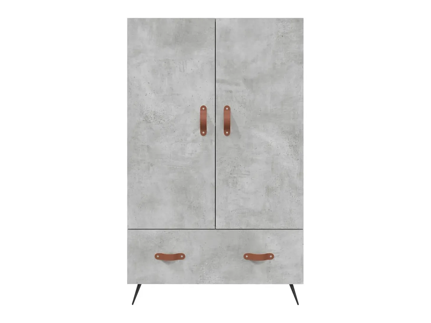 Aparador alto gris hormigón 69,5x31x115 cm madera de ingeniería