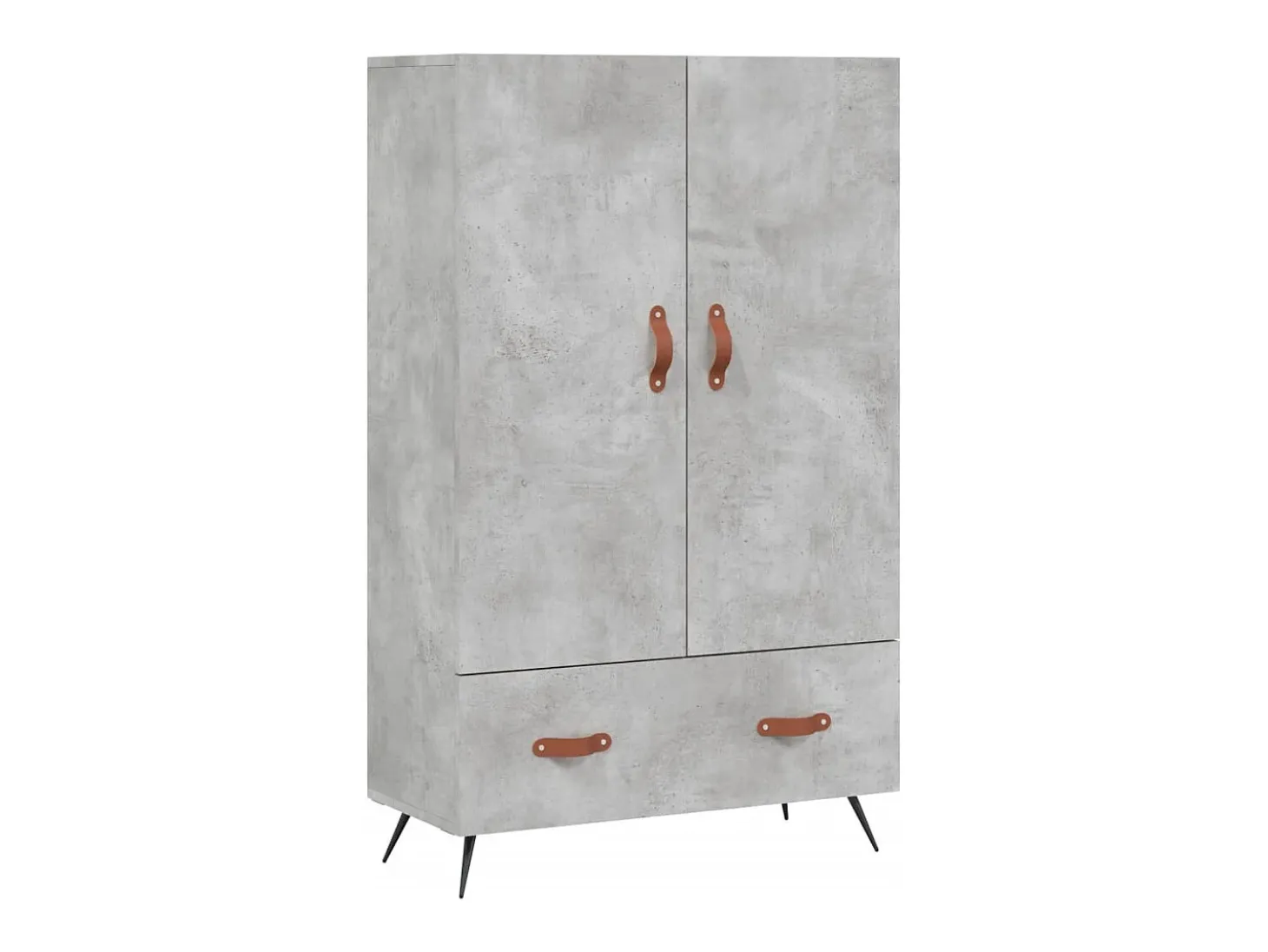 Aparador alto gris hormigón 69,5x31x115 cm madera de ingeniería