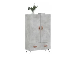 Aparador alto gris hormigón 69,5x31x115 cm madera de ingeniería