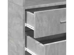 Aparador alto gris hormigón 45x42,5x185 cm madera de ingeniería
