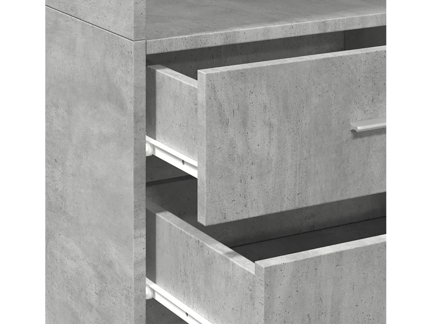 Aparador alto gris hormigón 45x42,5x185 cm madera de ingeniería