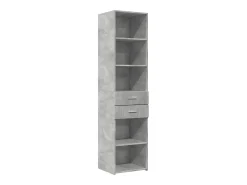 Aparador alto gris hormigón 45x42,5x185 cm madera de ingeniería