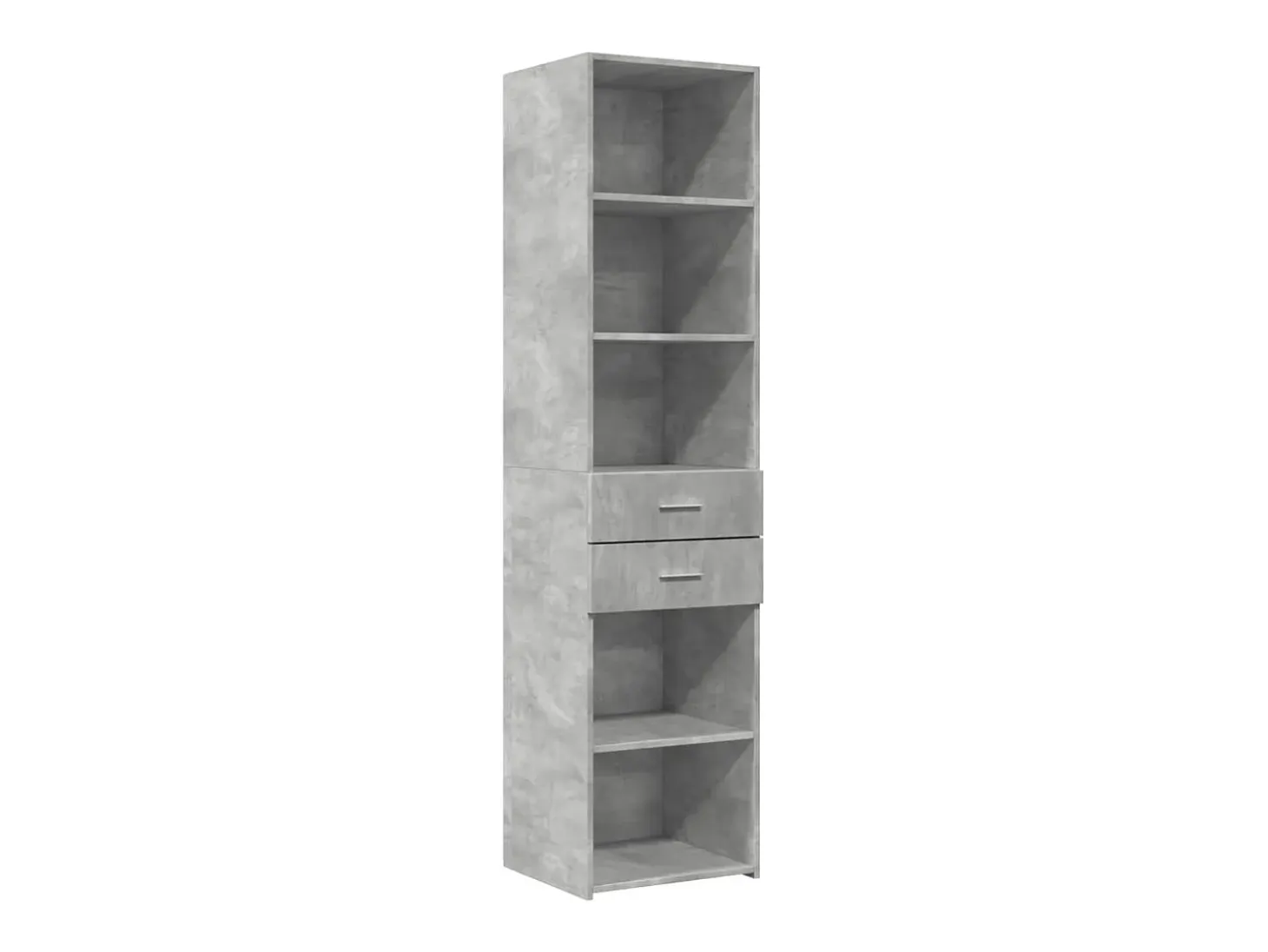 Aparador alto gris hormigón 45x42,5x185 cm madera de ingeniería
