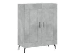 Aparador alto Gris hormigón 69,5x34x180 cm Madera de ingeniería