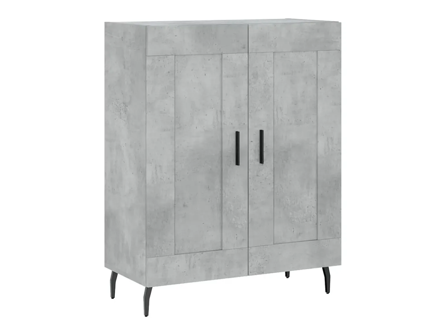 Aparador alto Gris hormigón 69,5x34x180 cm Madera de ingeniería