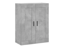 Aparador alto Gris hormigón 69,5x34x180 cm Madera de ingeniería
