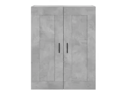 Aparador alto Gris hormigón 69,5x34x180 cm Madera de ingeniería