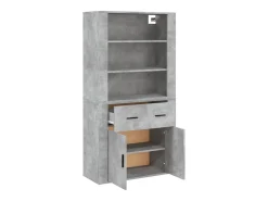 Aparador alto Gris hormigón Madera de ingeniería