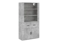 Aparador alto Gris hormigón Madera de ingeniería