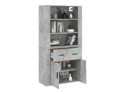 Aparador alto Gris hormigón Madera de ingeniería