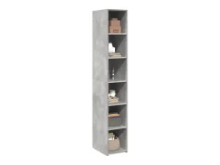 Aparador alto gris hormigón 30x41x185 cm madera de ingeniería