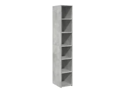 Aparador alto gris hormigón 30x41x185 cm madera de ingeniería