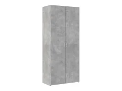 Aparador alto gris hormigón 80x42,5x185 cm madera de ingeniería