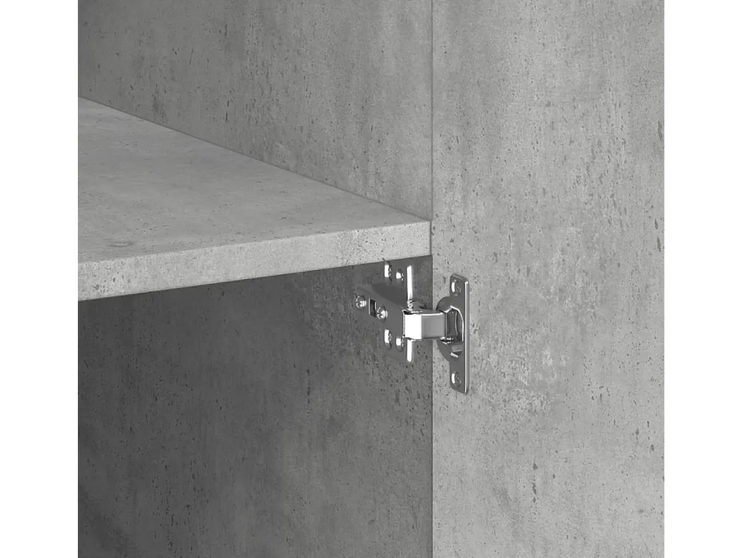 Aparador alto gris hormigón 80x42,5x185 cm madera de ingeniería