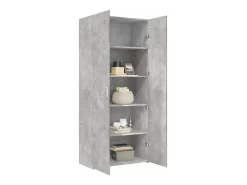 Aparador alto gris hormigón 80x42,5x185 cm madera de ingeniería