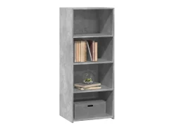 Aparador alto gris hormigón 50x41x124 cm madera de ingeniería