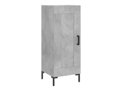 Aparador alto Gris hormigón 34,5x34x180 cm Madera de ingeniería