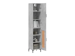 Aparador alto Gris hormigón 34,5x34x180 cm Madera de ingeniería