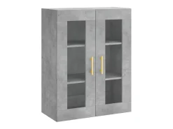 Aparador alto Gris hormigón 69,5x34x180 cm Madera de ingeniería